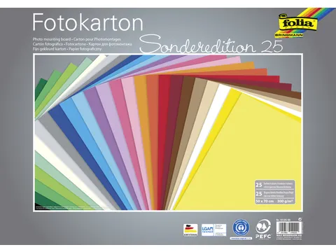 Fotokarton Folia 300gr 50x70cm 25vel assorti