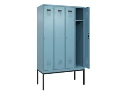 locker,HxBxD 2120x1200x500mm,4vak,vak B 300mm,cil.-slot,voetonderstel