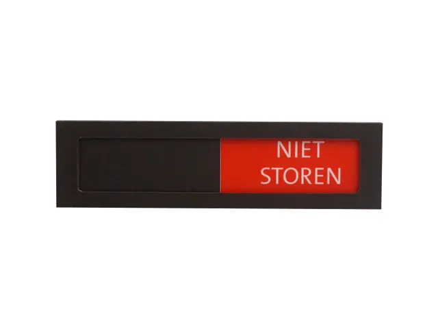 Premium Schuifbord Zwart Niet Storen Groen Rood 150x40mm
