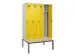 locker met bank,voor scheiding van kleding,HxBxD 2120x1200x815mm,4vak