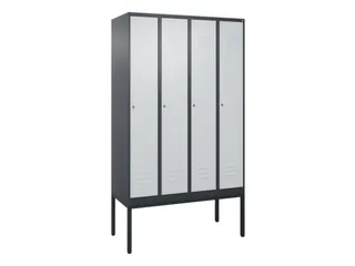 locker,HxBxD 2120x1200x500mm,4vak,vak B 300mm,cil.-slot,voetonderstel - 1
