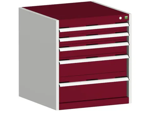 ladekast HxBxD 700x650x525mm 5laden romp RAL7035 front RAL3004
