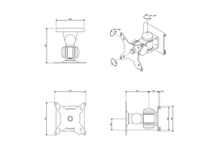 ViewMate Style Toolbar Bevestiging 132 Zilver 1 Scherm - 5