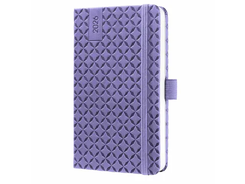 Weekagenda Flair A6 2026 (NL/FR/EN/DU) Dark Purple Hardcover
