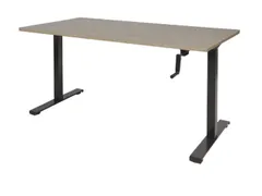 Dextro Slinger Bureau Zit-sta T-poot 180x80 Robson Eiken 25mm Zwart