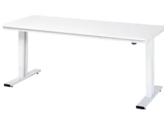 Werkbank elektrisch hoogte verstelbaar 720-1120x2000x800mm wit RAL7035