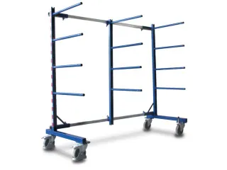 Draagarmwagen 400kg Enkelzijdig 3 Staanders 12 Liggers Ral5010 - 1