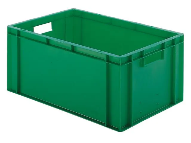 Euronorm-stapelbak 51l 270x600x400mm Wanden/bodem Gesloten Groen