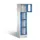 Lockerkast 1800x420x500mm 1x4 vakken Cilinderslot, Sokkel, RAL5010