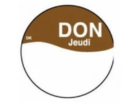 Daymark Label Dagetiket Donderdag Permanent 19mm Rol 1000st