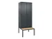 locker voor scheiding van kleding,HxBxD 2120x800x815mm,2vak