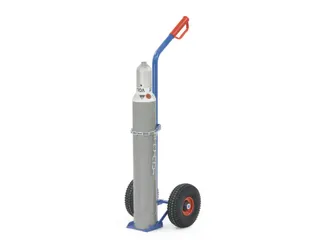 Flessenkar Draagverm. 100Kg 1X10L Fles Ø 140Mm Staal Luchtbanden - 3