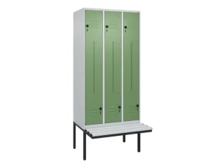 Z-garderobekast,HxBxD 2120x900x815mm,6vak,vak B 300mm,draaigrendel - 1