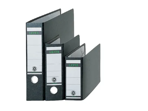 Ordner Leitz 1078 A6 77mm dwars karton zwart