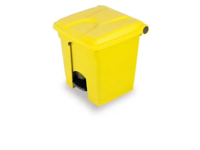 Afvalbak 90 liter HxBxD 820x412x500mm PP geel