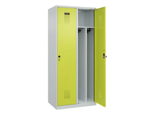 locker voor scheiding van kleding,HxBxD 1850x800x500mm,2vak