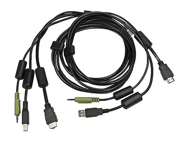 Vertiv CBL0162, 1,8 m, HDMI/DVI-I, Zwart, USB A/B, 3.5mm, Mannelijk/Ma