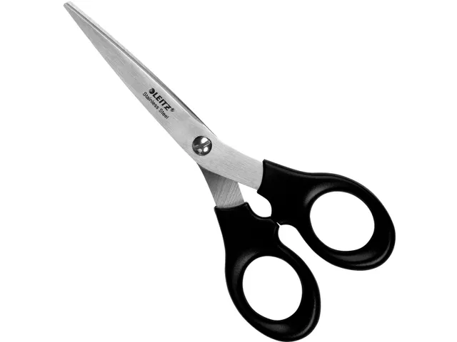 schaar, 16,5 cm, RVS, zwart, op blister