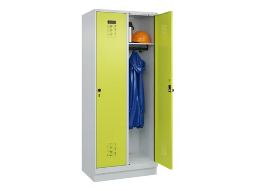 locker,HxBxD 1950x800x500mm,2vak,vak B 400mm,draaigrendel,sokkel