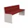 zitbank,B 1200mm,3latten,hout-zitting Mahonie,zitting H 450mm