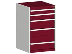 ladekast HxBxD 1000x650x650mm 5laden romp RAL7035 front RAL3004