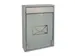 Brievenbus Milaan Zilver staal glazen front incl. 2 sleutels 36x26x8cm
