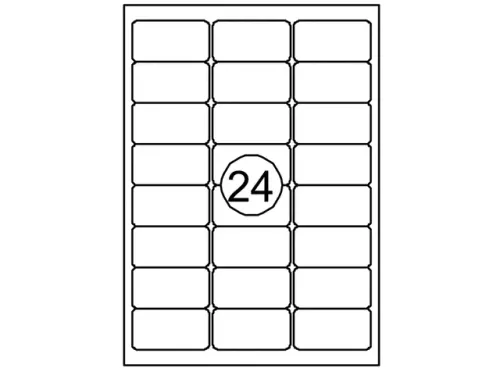 Rillprint Etiket 64.6x33.8mm 24 op een vel 1000 Vel