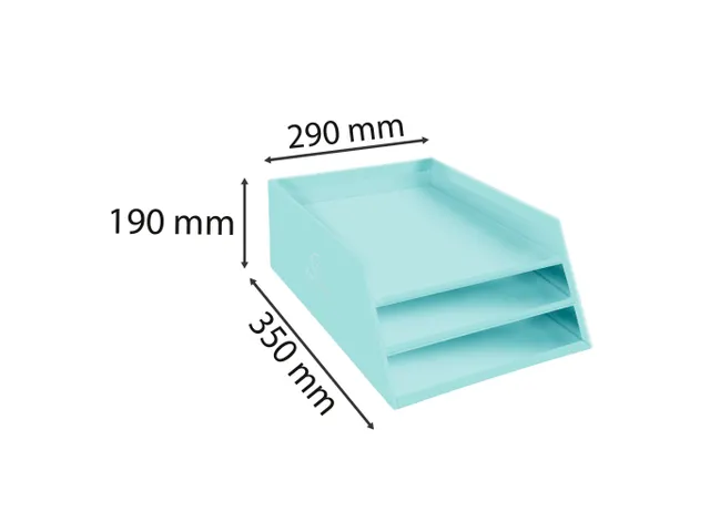 Kartonnen postmand met 3 niveaus