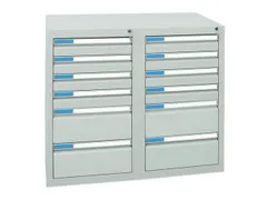 ladekast HxBxD 900x1000x500mm 12laden vergrendeling RAL7035