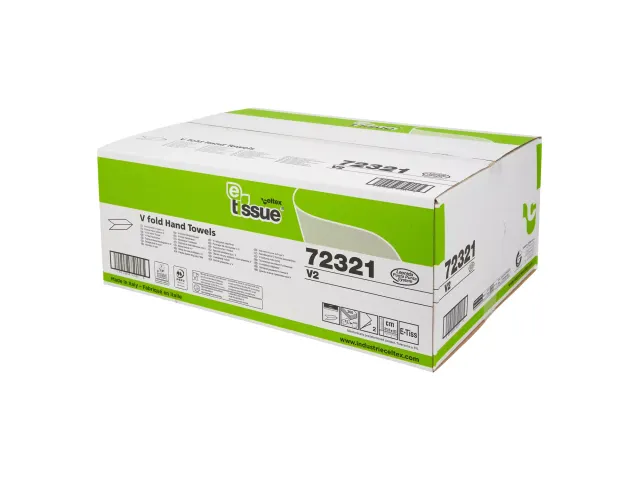 Handdoekpapier V-vouw 2-laags 21.5x21cm 15x200 vel