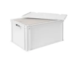 Euronorm-stapelbak,m. isoleerbox,HxLxB 320x600x400mm,65/35l,PP,wit
