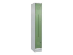 Z-garderobekast,HxBxD 1950x300x500mm,vak B 150/300mm,cil.-slot,sokkel