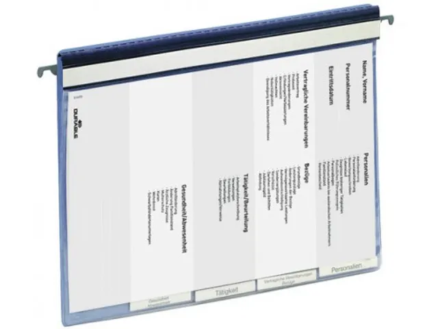 Personeelsmap met hangrail A4 2554 Blauw Retailverpakking
