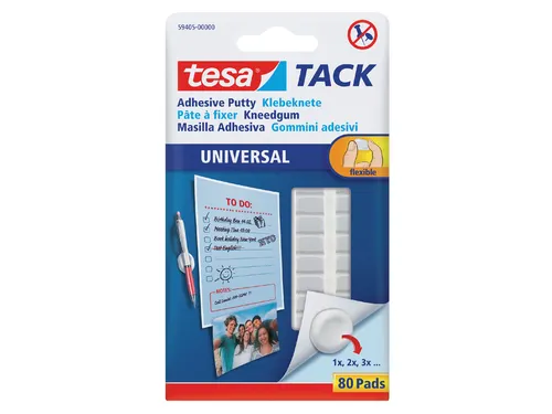 Dubbelzijdige kleefpads kneedgum Tesa tack 80stuks