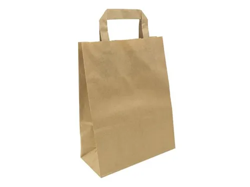 Papieren zak Kraft met Handvat 28x22cm 70 Gram 250 Stuks