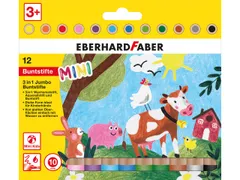 Kleurpotlood Eberhard Faber 3in1 12st. extra dikke kern van 10mm