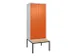 locker voor scheiding van kleding,HxBxD 2120x800x815mm,2vak