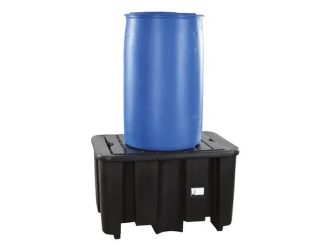 PE-opvangbak,v. 1x200l vat,opvangvol. 225l,HxBxD 600x1000x680mm