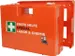 mallette de secours,p. chimie,DIN 13157,ABS orange,av. support mural