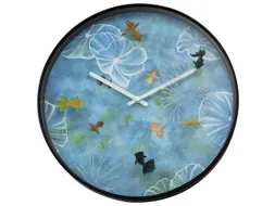 Wandklok Nextime dia 30cm blauw kunststof Pond
