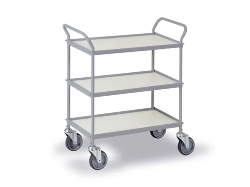 Universele Wagen 150kg Lxb 660x340mm 3 Etages Met Beugel Zilvergrijs