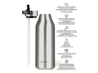 Thermosfles 2.0 Les Artistes Paris 1500ml Pearl met rietje - 2