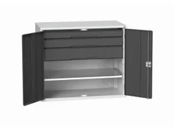 universele kast,HxBxD 1000x1300x550mm,1xStalen bodem,3lade(n)