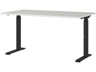 In hoogte verstelbaar bureau,HxBxD 680-910x1400x800mm,blad lichtgrijs - 1
