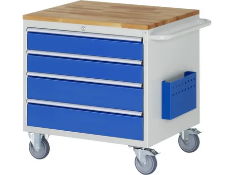 gereedschapswagen 795x770x650mm beukblad 450kg 4 laden RAL5010