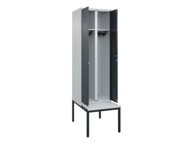 locker voor scheiding van kleding,HxBxD 2120x600x815mm,2vak