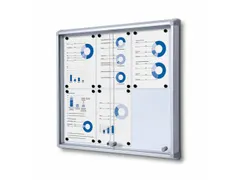 Vitrinekast Mededelingenbord Fire-proof schuifdeuren 6xA4