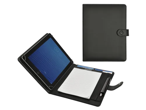 DESQ Schrijfmap voor tablet 7-10,4 inch met sluitclip Zwart
