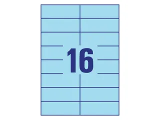 Gekleurde Etiketten Avery Zweckform 105x37mm Blauw 1600 stuks - 3