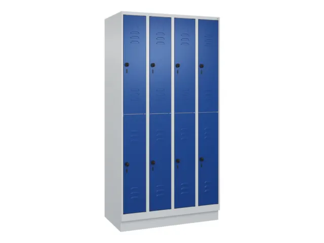 dubbeldekse locker,HxBxD 1950x1000x500mm,4x2vak.,vak B 250mm